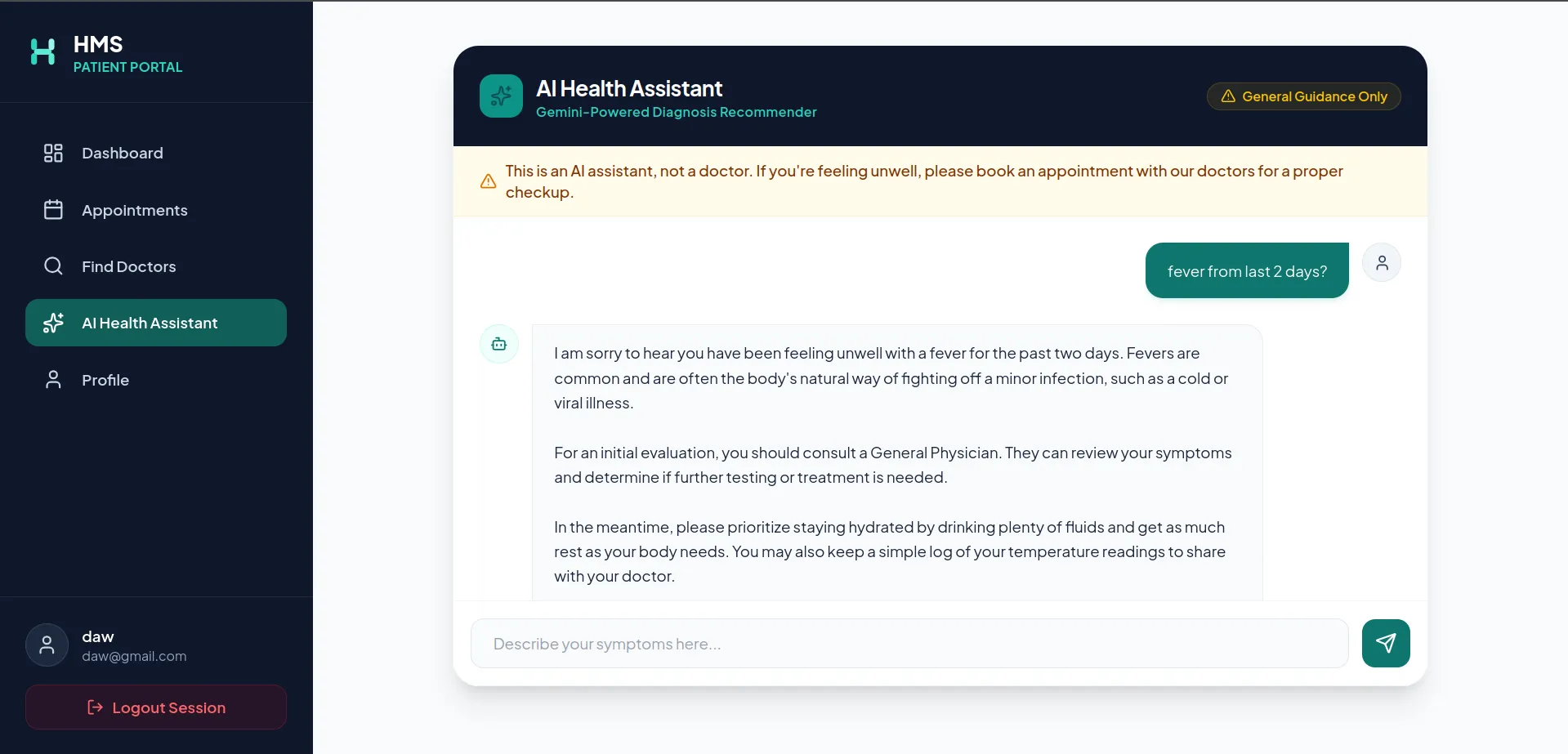 Hospital Management System screenshot 3