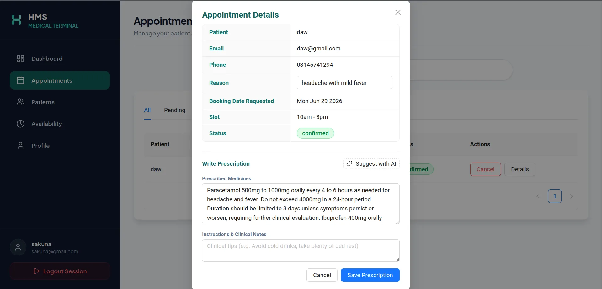Hospital Management System screenshot 4