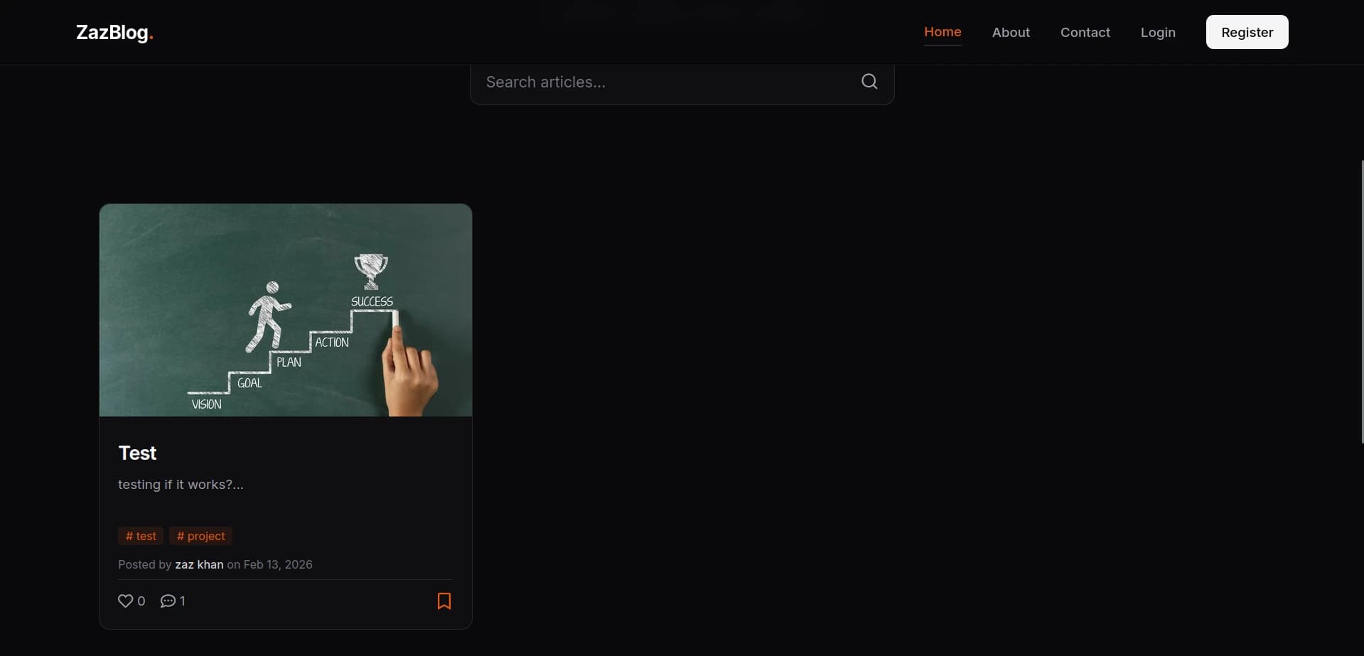 Modern Blog Space screenshot 2