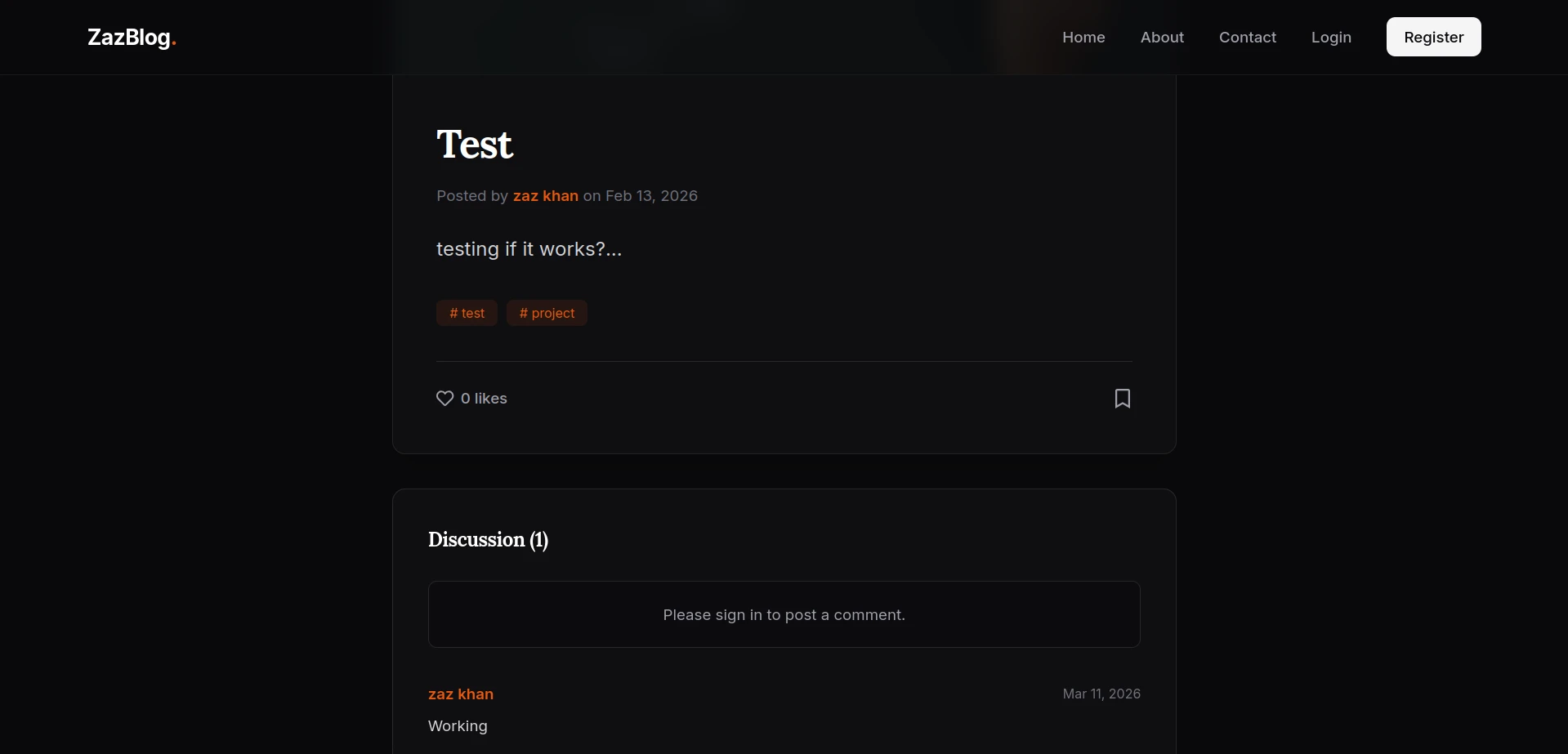 Modern Blog Space screenshot 3