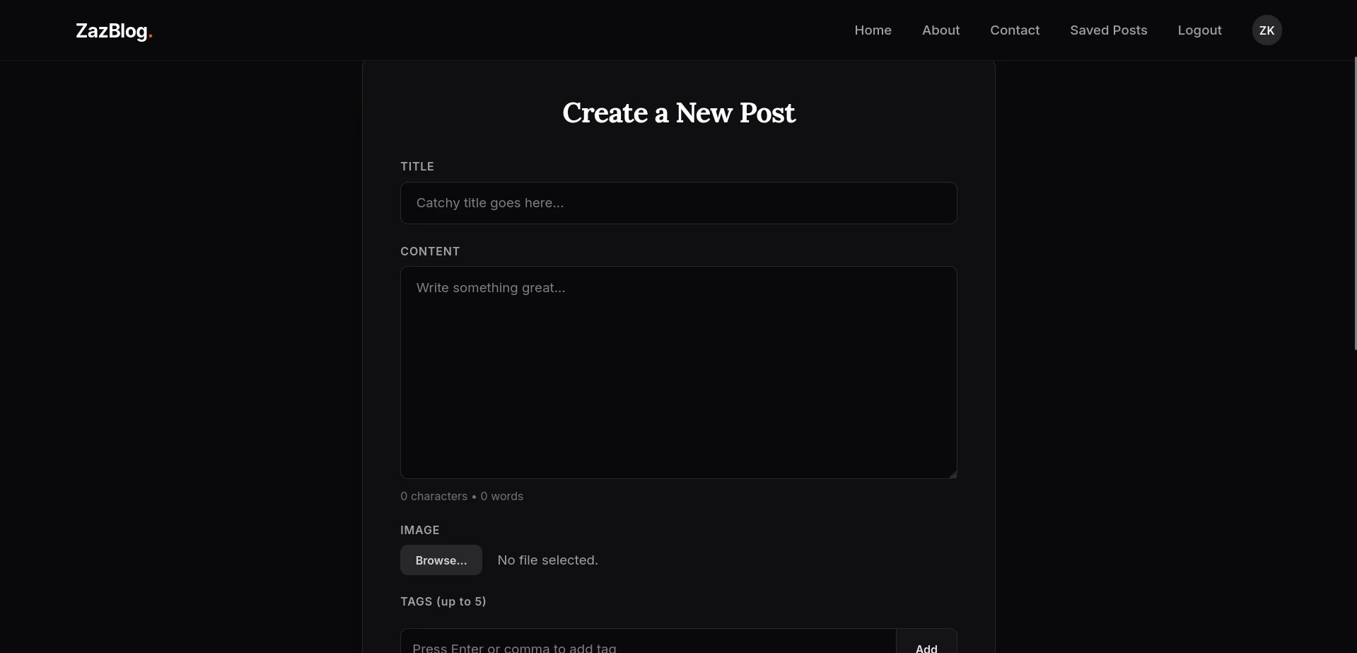 Modern Blog Space screenshot 4