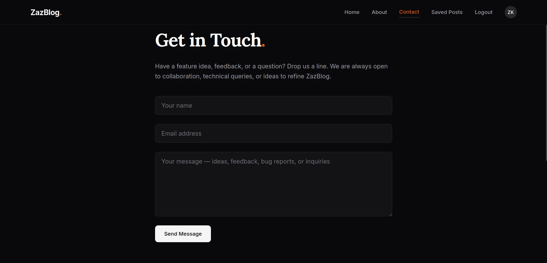 Modern Blog Space screenshot 6