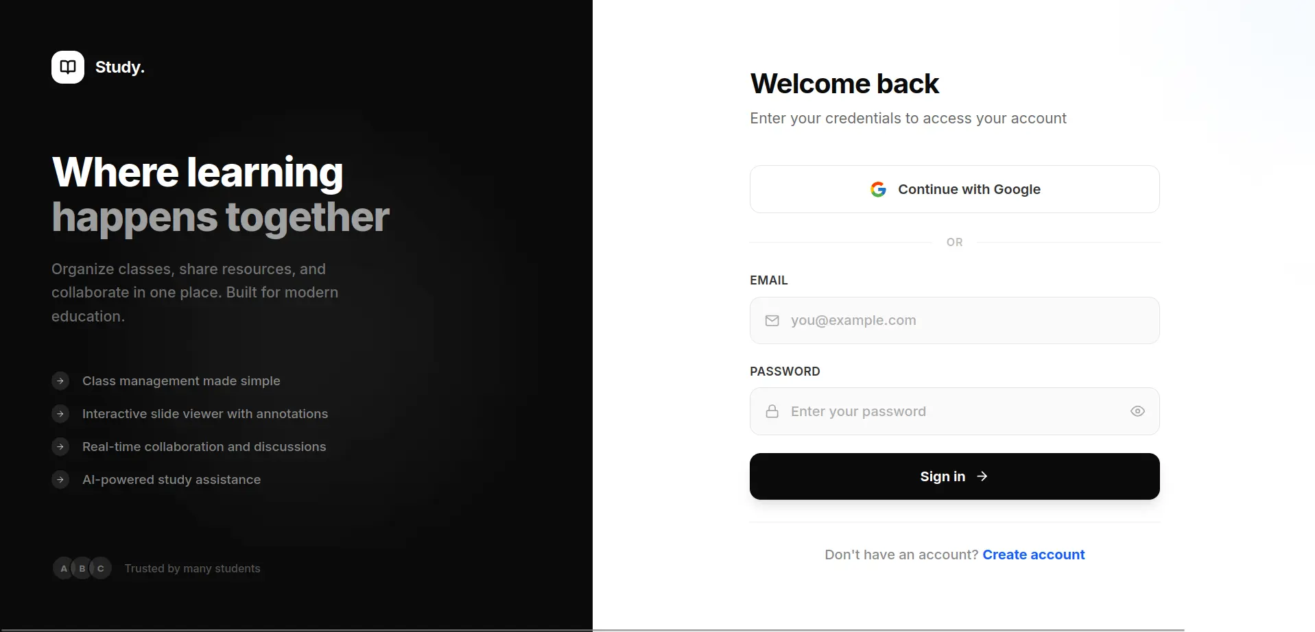 Collaborative Study Platform screenshot 2